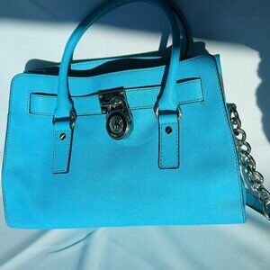 Michael Kors Hamilton teal bag